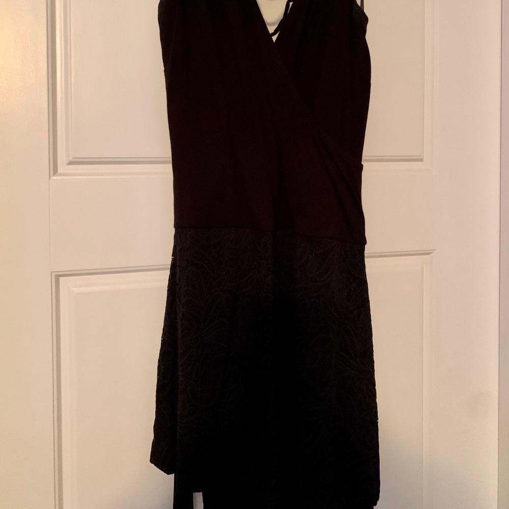 Black sleeveless Cache shorts jumpsuit